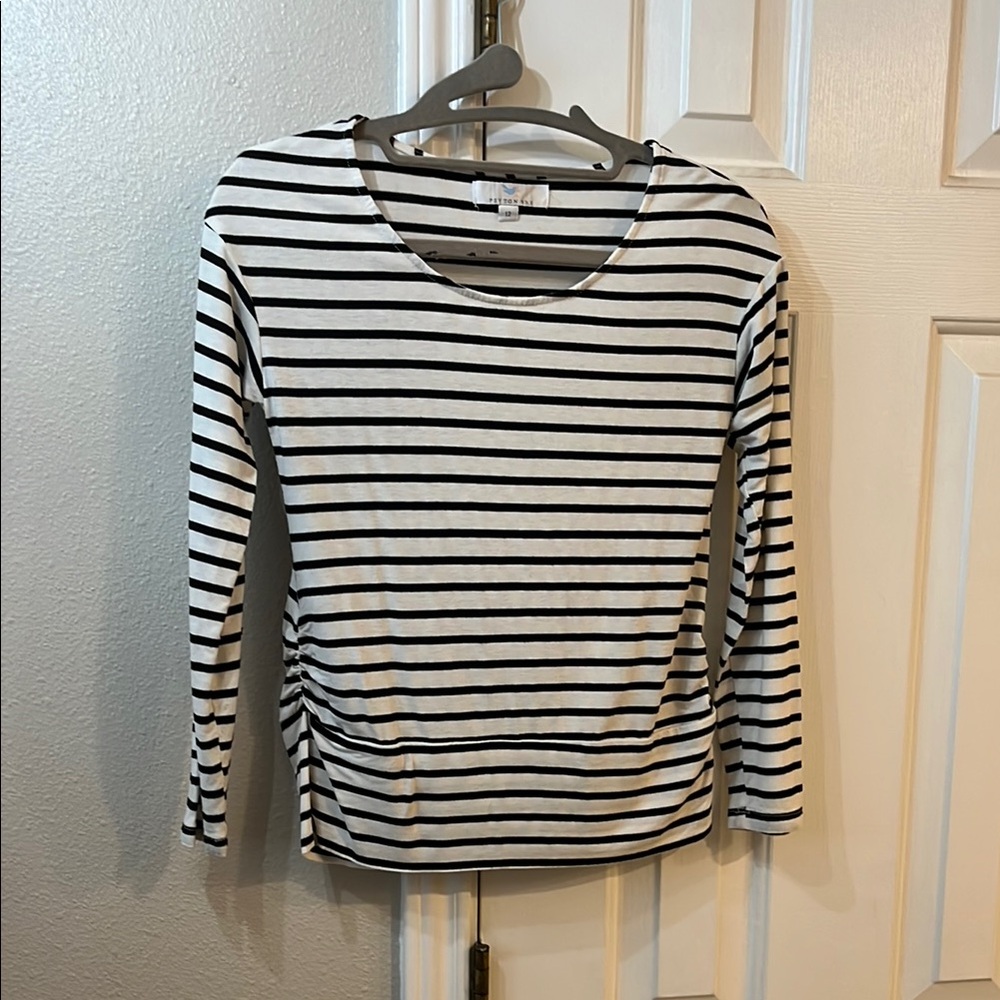 Striped Black and White Girl’s Top